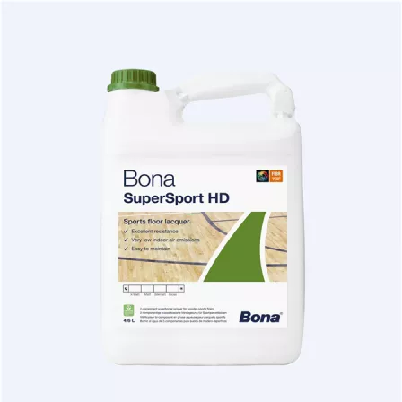 Лак Bona Supersport HD для спортивного паркета двухкомпонентный 4.95 л