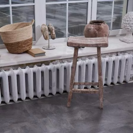 Виниловая плитка Vinilam Ceramo Stone glue 61602 Серый бетон клеевая