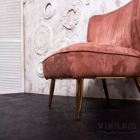 Виниловая плитка Vinilam Ceramo Stone glue 61607 Сланцевый черный клеевая